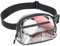 TINYAT Transparente Bauchtasche für Frauen, Stadion-genehmigt, transparente Gürteltasche mit Weihnachtsbrosche, Hüfttasche für Veranstaltungen, Konzerte, Transparent/1959