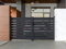 Vente-unique-Gartentor Flügeltor Doppeltor mit Torantrieb - 305 x 166 cm - durchbrochen - Aluminium - Anthrazit - PRIMO