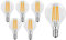 Trango 5er Pack E14004-5 LED Filament Globe Birne 3-Stufen dimmbar - 4 Watt - 400 Lumen 2700K Warmweiß - Ersatz für 40W Glühbirne - Kugel LED Lampe Leuchtmittel mit E14 Fassung Abstrahlwinkel 360°