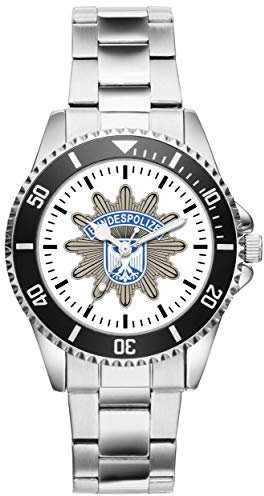 KIESENBERG Herrenuhr Polizist Bundespolizist Polizei Bundespolizei Fan Armbanduhr Geschenk Analog Quartz Metallband Uhr 1057