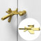 Rerishom Golden Portable Door Lock Home Security Door Locker Travel Lockdown Locks for Additional Safety and Privacy Perfect for Traveling Hotel Home Apartment College