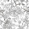 SOEWIOU Floral Peel and Stick Wallpaper,300 * 45cm Removable Waterproof Wallpaper Sketching Flowers and Birds Contact Paper for Nursery Home Decorations