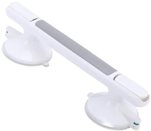 Belle Vous Asidero de Baño - Asa de Ducha con Ventosas de 33 cm - Barra con Ventosa para Azulejos - Agarrador para Personas Mayores y Discapacitados - Agarraderas de Seguridad