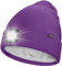 ATNKE LED Mütze mit Licht,Wiederaufladbare USB 4 LED Beleuchtete Laufmütze Extrem Heller Lampe Winter Warme Gefüttertes Fleece Stricken Mütze für Herren und Damen Geschenke/Inner Purple