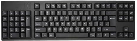 Goshyda Linkshänder-Tastatur, Ergonomische 109-Tasten-Micro-USB-Kabeltastatur, Plug-and-Play-Tastatur mit Linkem Nummernblock, Abnehmbares Kabel, für Business Accounting Designer