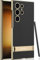 SOUTEM para Samsung Galaxy S24 Ultra Funda de Vegano Cuero con 4 Modos Ajustable Soporte, Agarre Suave y Fexible Delgado de Lujo a Prueba de Golpes para Samsung Galaxy S24 Ultra(Negro)
