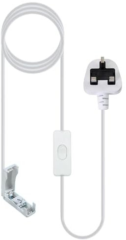 Morris LED Batten Light Plug in Adapter Quick Connector 2.8m (9ft) Easy Installation for Pre Wired Fittings