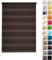 Rettika Doppelrollo ohne Bohren, klemmfix - Braun, Breite: 85cm, Höhe 120 - Rollos für Fenster ohne Bohren, Fenster rollos für innen, Duo Rollo