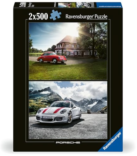 Ravensburger Puzzle 12000344 - Porsche Classic 356 + Porsche 911 R - 2X 500 Teile Puzzle für Erwachsene und Kinder ab 12 Jahren