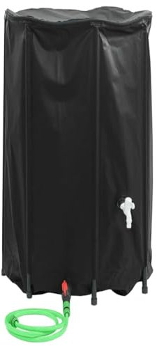 vidaXL Réservoir d'eau avec Robinet Pliable, Conteneur d'eau avec Tuyau d'Arrosage, Bidon d'eau pour Camping Randonnée Pêche, 380 L PVC