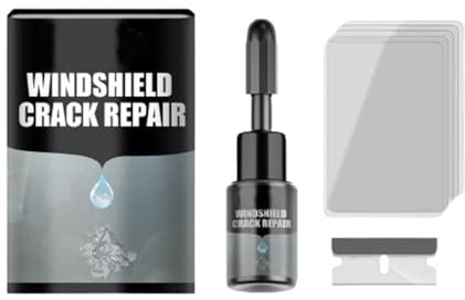 Thoquene Glas Reparatur Flüssigkeit, Windschutzscheibe Reparaturset, Glas Reparatur Set für Cracks