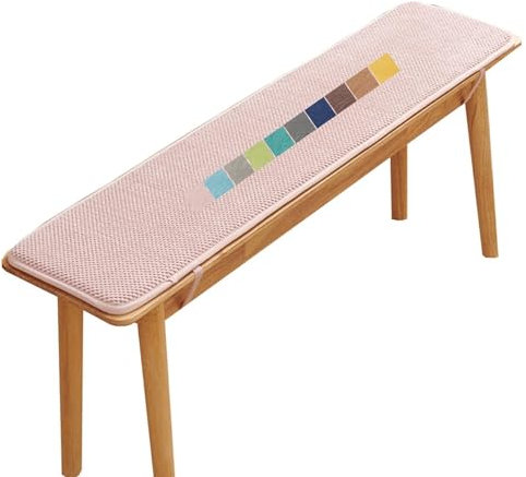 Stuhlkissen Balkon, Rutschfestes Bankkissen Outdoor, Bankauflage, Sitzkissen Auto, Sitzpolster Indoor, Gartenbank Kissen Sitzauflage Bank für Garten Terrasse Schaukel BüRostuhl(Peach e,130x35 cm 51x14
