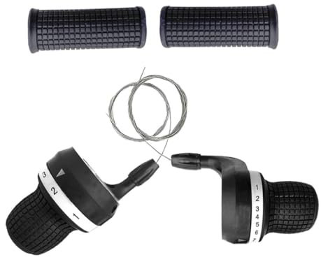 Leva del Cambio a Torsione per Bicicletta - Freno, Deragliatore, Trasmissione - 1 Paio 3 x 7 Velocità - Impugnatura Sinistra e Destra per Mountain Bike