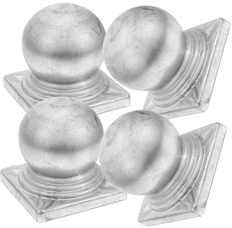 Gadpiparty 4stücke Eisen Zaunpfostenkappen Zaunpfostenabdeckungen Zaunpfostenschutz Zaunpfostenkappen Aus Metall Zaunschutz Leitplankenpfostenabdeckung Leitplankenabdeckungen Aus Eisen