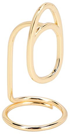 Wudu Nagel Ringe, Wiederverwendbarer Damen Fingernagelring Fingernagel Abdeckring zum Tragen von Maniküre Nägeln (Gold)