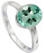 JEWELFORCE 925 Sterling Silber Aquamarin Lab Grown Edelstein Ring Herren Damen Steinbandring Alle Größen Ring Handgefertigter Schmuck JSR-1078AY_51 (16.2)