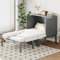 Soweiz Schrankbett 90x200 cm, Wandbett mit Lattenrost, Wandklappbett, Vertikales Schrankbett mit Lattenrost, Jugendbett，Platzsparend (Grau)