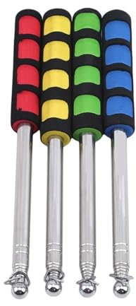 LZZYFPX Flag Pole Telescopic With Lanyard Teaching Pointer Stick Stainless Steel Flagpole Tour Guide Flagpole(Blue 120cm)