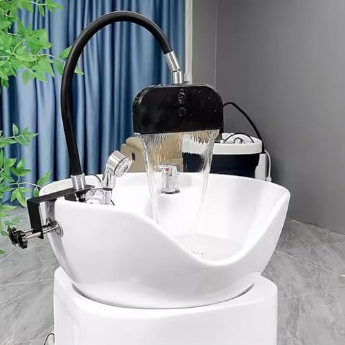 Head Spa Sortie d'eau avec pompe, cadre cascade portable pour bol de shampooing, améliore la circulation de l'eau dans les salons
