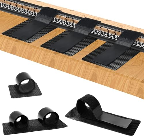 BELICOO Kabelmanagement Schreibtisch, 35Paar Kabelhalter Selbstklebend, Verstellbarer Kabelbinder unter dem Schreibtisch, Wiederverwendbarer Kabel Organizer für Zuhause, Garage oder Werkstatt,2 Größen