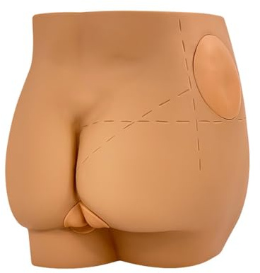 Asyduey Human Hip Joint Intramuscular Injection Simulator Anatomical Model, Buttocks Care Puncture, Medical Teaching Resources