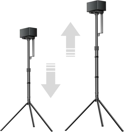 ULTIMEA 2er Set Universal höhenverstellbare Lautsprecherständer, schwarz, ausziehbar von 62 cm bis 93 cm für Satelliten- und Regallautsprecher, Belastung bis zu 3 kg, Steady 310