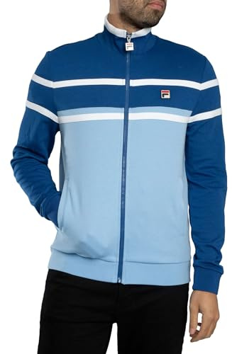 FILA Herren Giovanni Trainingsjacke Mit Kontrasteinsätzen, Frozen Fjord/Limoges/White, L