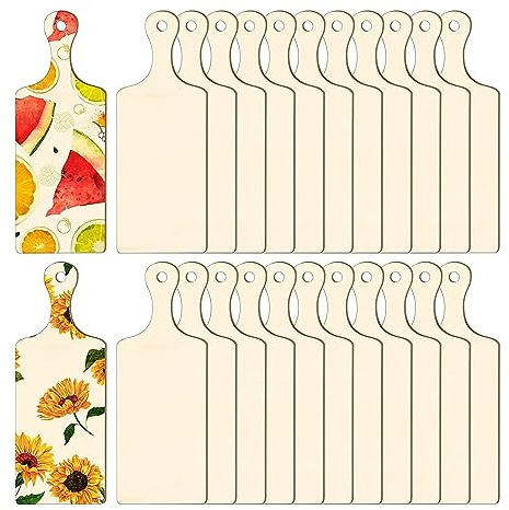 Tuidzljd 12Piece Smooth Board Wooden DIY Chopping Board DIY Decorative Wood Chips
