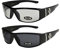 2er Pack Choppers 6608 X0 Sonnenbrillen Herren Damen Männer Frauen Brille - 1x Modell 14 (schwarz glänzend / annährend transparent) und 1x Modell 05 (schwarz matt / schwarz getönt) - Modell 14 + 05 -