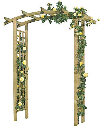 Gartenpirat Pergola Rosenbogen aus Holz 160x72x210 cm mit Rankgitter