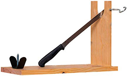 HAM STAND KIT Spain - Jamon Holder for Spanish iberico ham and Italian Prosciutto - INCLUDED: knife base stand and cover - Beautiful kitchen stand for serrano ham (Wood Style)