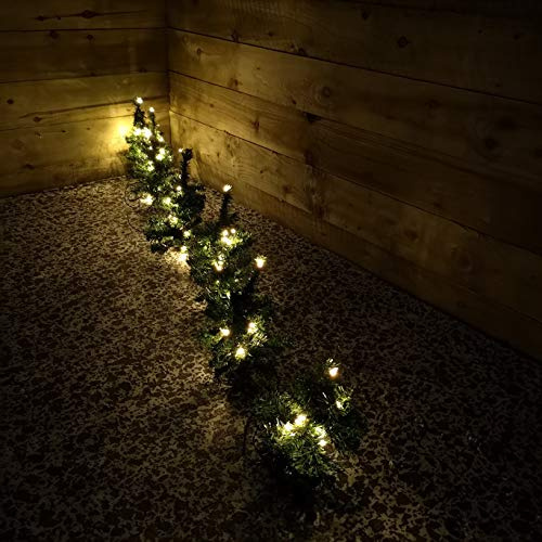 Premier Indoor/Outdoor Christmas Xmas Tree Path Lights with Warm White LED's - 12 Pack