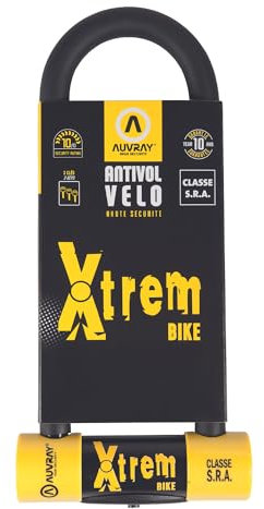 Motodak Bügelschloss Fahrrad U 80 X 150mm Auvray Xtrem Fahrrad Schwarz 1.43 kg (SRA)