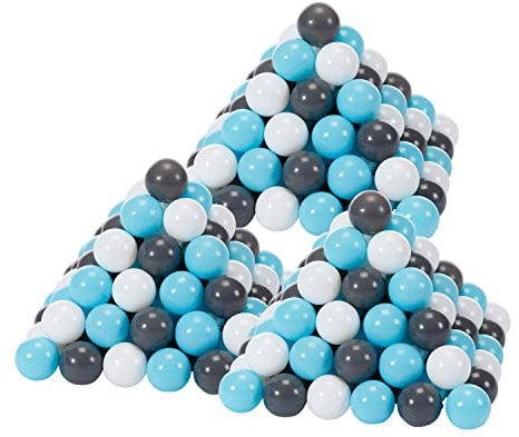 Knorrtoys 56766 - Bälleset ca. Ø6 cm - 300 balls/creme/grey/lightblue