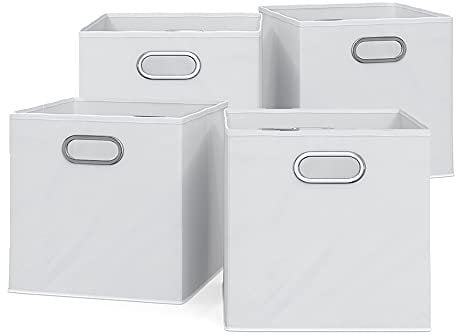 Vicco Boîte pliante , Blanc, 30 x 30 cm Lot de 4