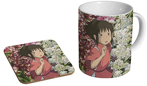 Spirited Away Chihiro Ogino Ceramic Coffee Mug + Coaster Gift Set …