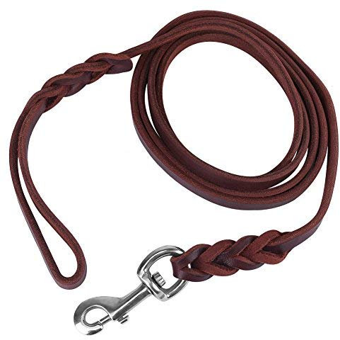 Heavy Duty Leder Hund Leash Pet Training gefärbter Hund Leash für mittlere und große Hunde Walking Training(1.2m)