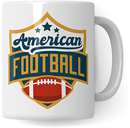 Taza de fútbol americano regalo de taza de fútbol americano con texto en alemán Footballspieler Geschenkidee Kaffeebecher Kaffeetasse para Football