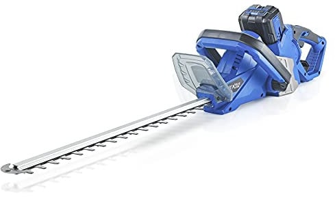 Hyundai 40v Lithium-ion Battery Hedge Trimmer, Battery and Charger, 520mm Blade, Wall guard tip protection, rear handle can be rotated 90 degrees, 3 Year Warranty