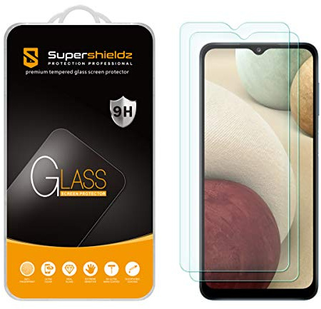 Supershieldz Lot de 2 protections d'écran en verre trempé pour Samsung Galaxy A13 5G / A13 LTE/Galaxy A12 - Anti-rayures, sans bulles