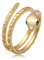 Elli Ring Damen Schlange Pinky Modern mit Kristallen in 925 Sterling Silber Vergoldet