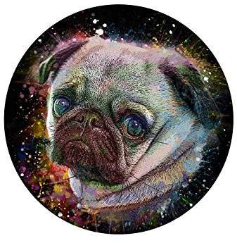 Mops Aufkleber Hund Sticker Dog Splash Art bunt schwarz Auto Wohnmobil Anhänger Camper Wetterfest UV-Beständig