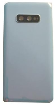Akku-Abdeckungen + doppelseitigem Klebeband + Linse kompatibel für Samsung Galaxy S10E / G970 SM-G970F Ersatzglas Rückseite Cover Klebeband + Linse mit Kamerarahmen (Prism Weiß)