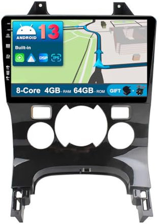 JOYX Android 12 Autoradio pour Peugeot 3008 (2013-2018) - [4G+64G] - Built-in DSP/Carplay/Android Auto - 2 Din 9 Pouce - LED Caméra MIC GRATUITES - Soutien Dab Volant BT WLAN 4G 360-Caméra Fast-Boot