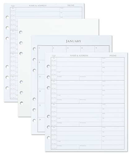 Hallmark Adressbuch Nachfüllseiten (44 Ersatzseiten für Adressen, Termine)