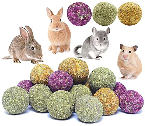 Barley Ears 120g Kaninchen Kauspielzeug natürlichen Rose+Ringelblume+Vergissmeinnicht Grasball Gerbil Hamster Guinea Gerbil Meerschweinchen Spielzeug Haustier Ratte Kleintiere Zähneknirschen Spielzeug