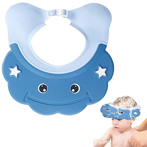 HOTLIKE Duschhaube Kinder Schutz, Verstellbare Duschhaube Baby, Haare Waschen Kinderschutz Schild Shampoo Schutz Baby-Visier für Augen, Ohren und Gesicht, Shampoo Schützt für Kleinkind Babypflege