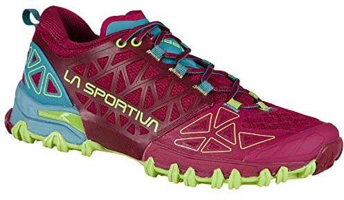 LA SPORTIVA W Bushido Ii Rot - Technischer komfortabler Damen Berglaufschuh, Größe EU 38.5 - Farbe Red Plum - Topaz