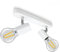 KYOTECH Deckenlampe E27 Deckenstrahler 2 Flammig 350° Schwenkbar Max. 60W Vintage Deckenleuchte E27 Spotleuchte Drehbar Weiß Deckenspots für Wohnzimmer, Schlafzimmer Ohne Leuchtmitte