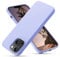 OIIAEE Silicone Case Designed for iPhone 13 Case, Ultra Slim Shockproof Protective Liquid Silicone Phone Case with Soft Anti-Scratch Microfiber Lining, 6.1 inch, Clove Purple